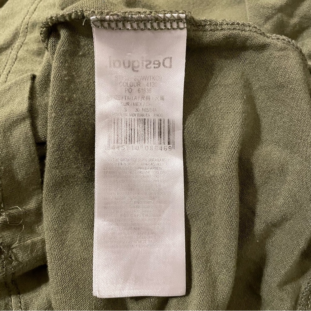 Desigual Solid Green Spaghetti Strap Camisole Top… - image 5